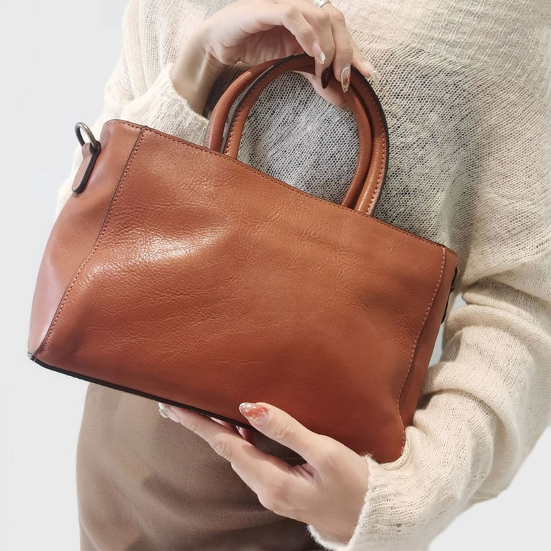 Top-Handle Bags Women Natural  - Leather Work Handbags For Women recension och pris