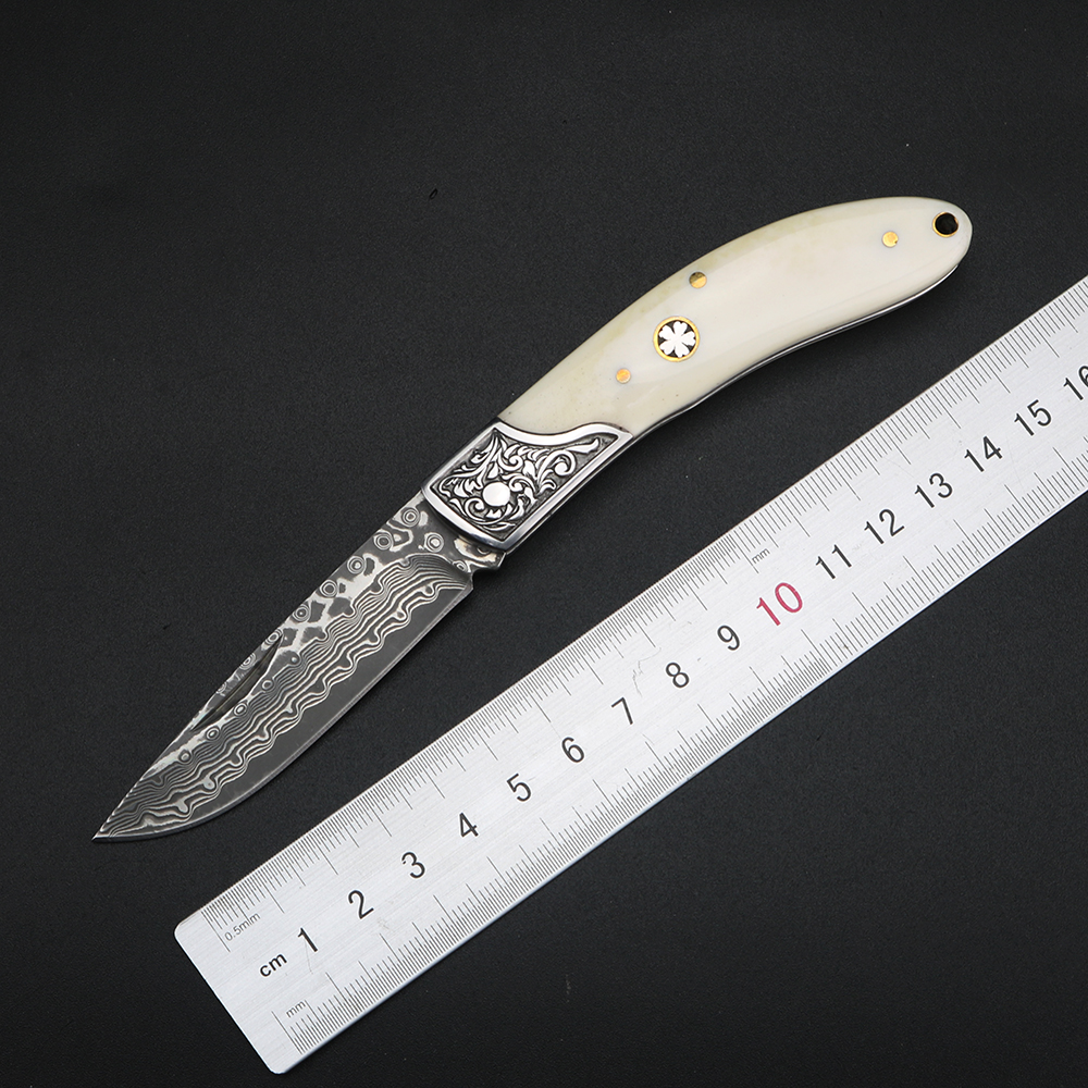 Bull bone Damascus steel foldi - Bone Folder Tool recension och pris