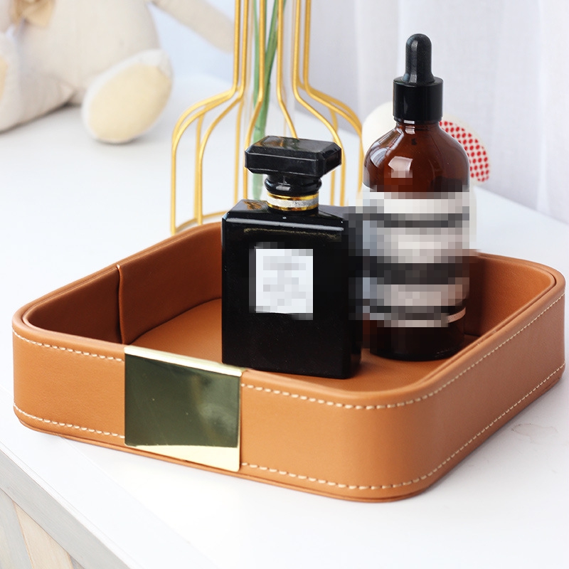 Leather Desk Tray Desktop Stor - Leatherwork Table recension och pris
