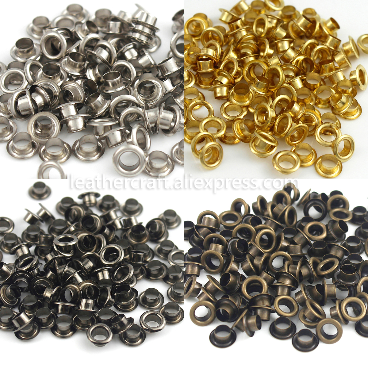100sets 4mm Brass Eyelet with  - Leatherwork Eyelets recension och pris