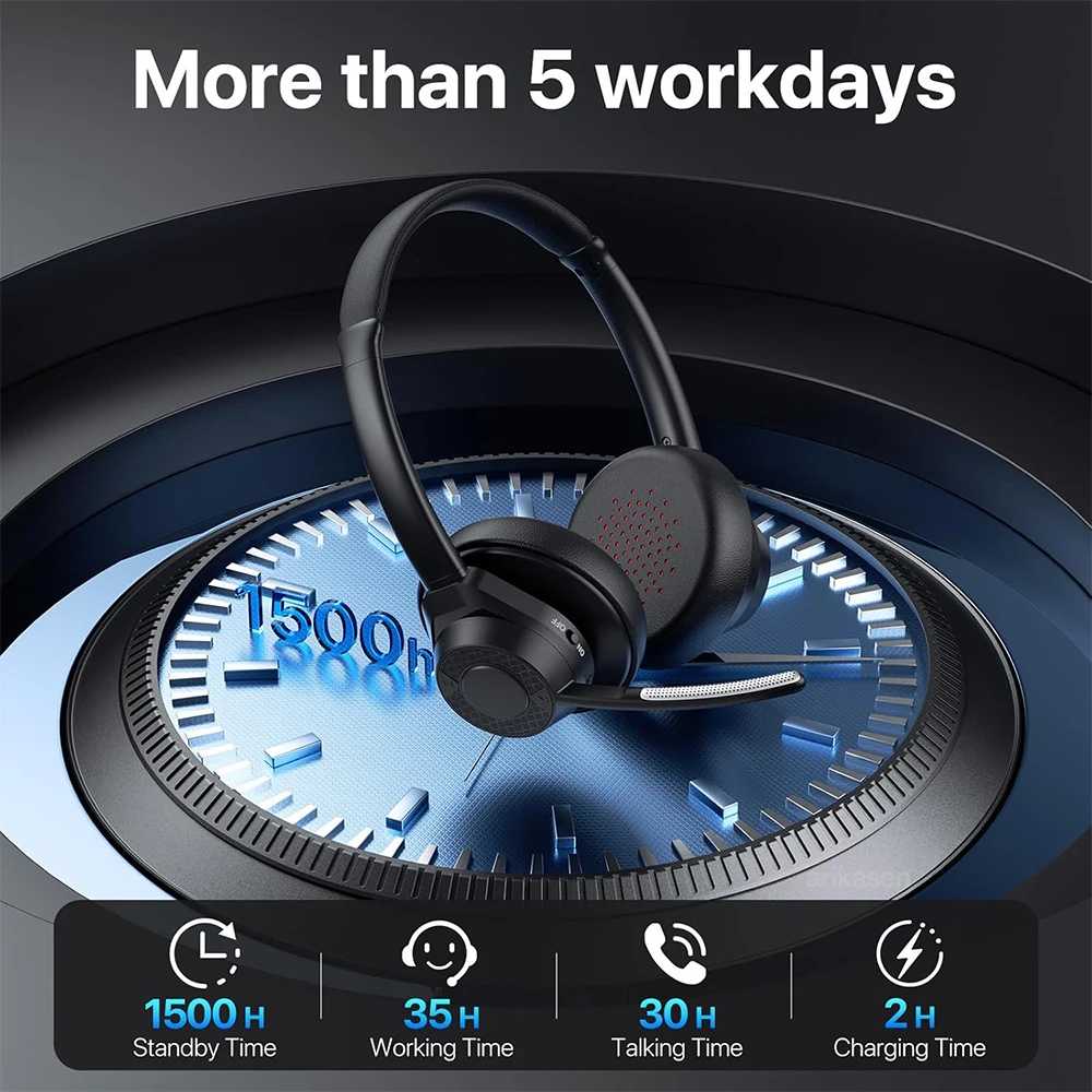 Wireless Bluetooth Headset Blu - Leatherwork Manual recension och pris