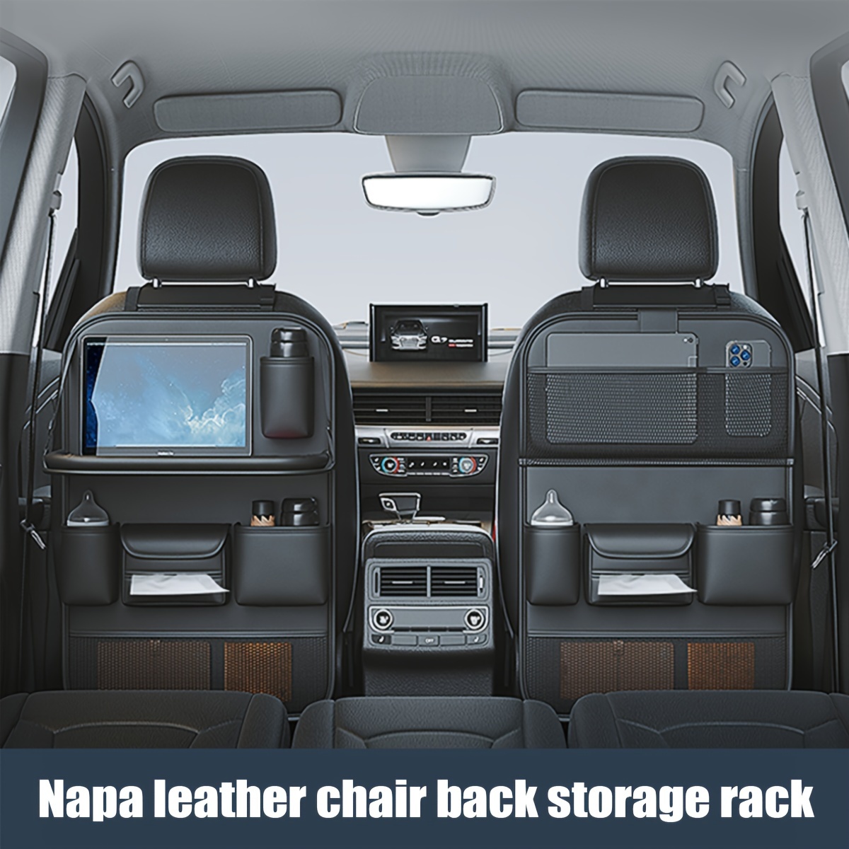 Multi-Pocket Car Seat Back Sto - Leather Workbench recension och pris