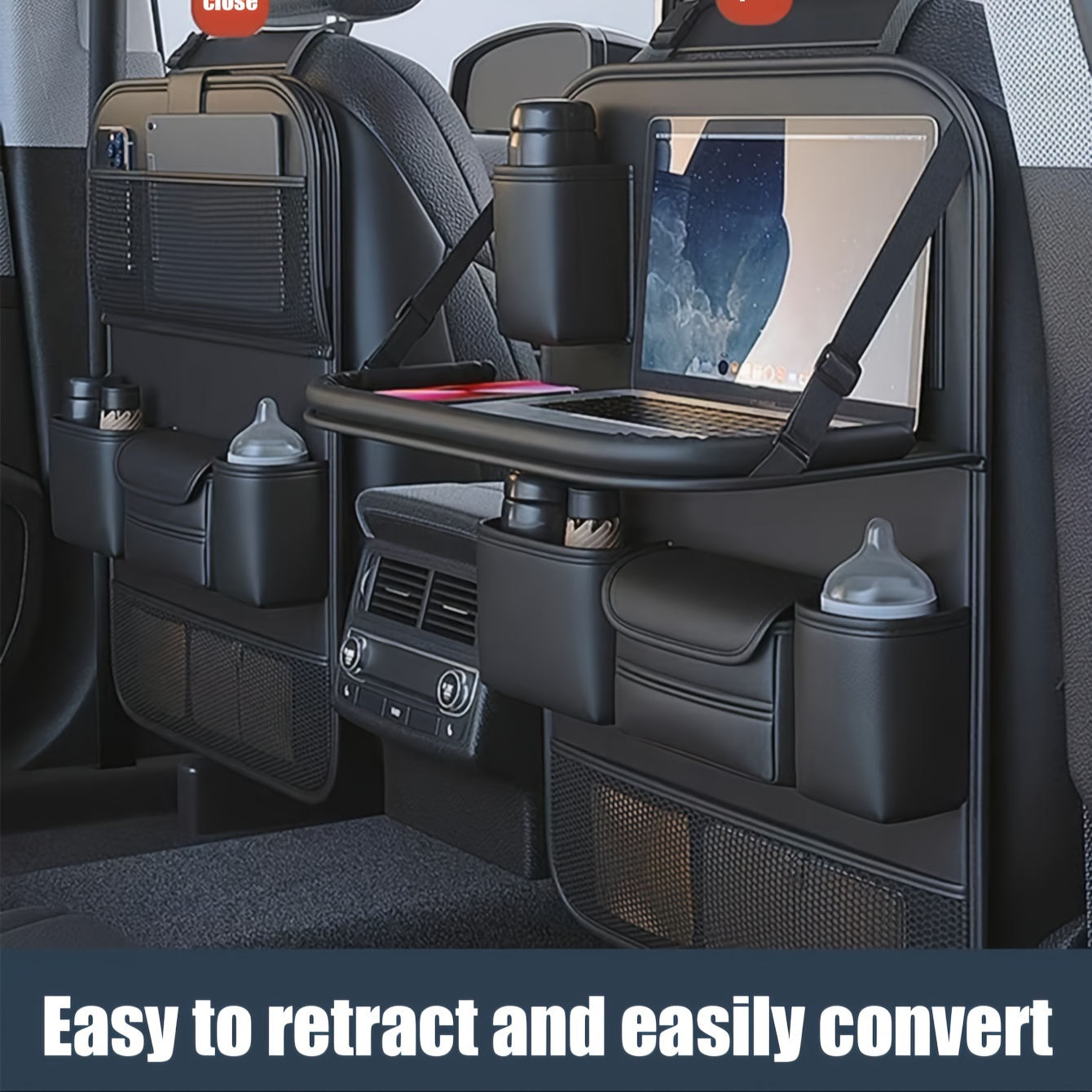 Multi-Pocket Car Seat Back Sto - Leather Workbench recension och pris