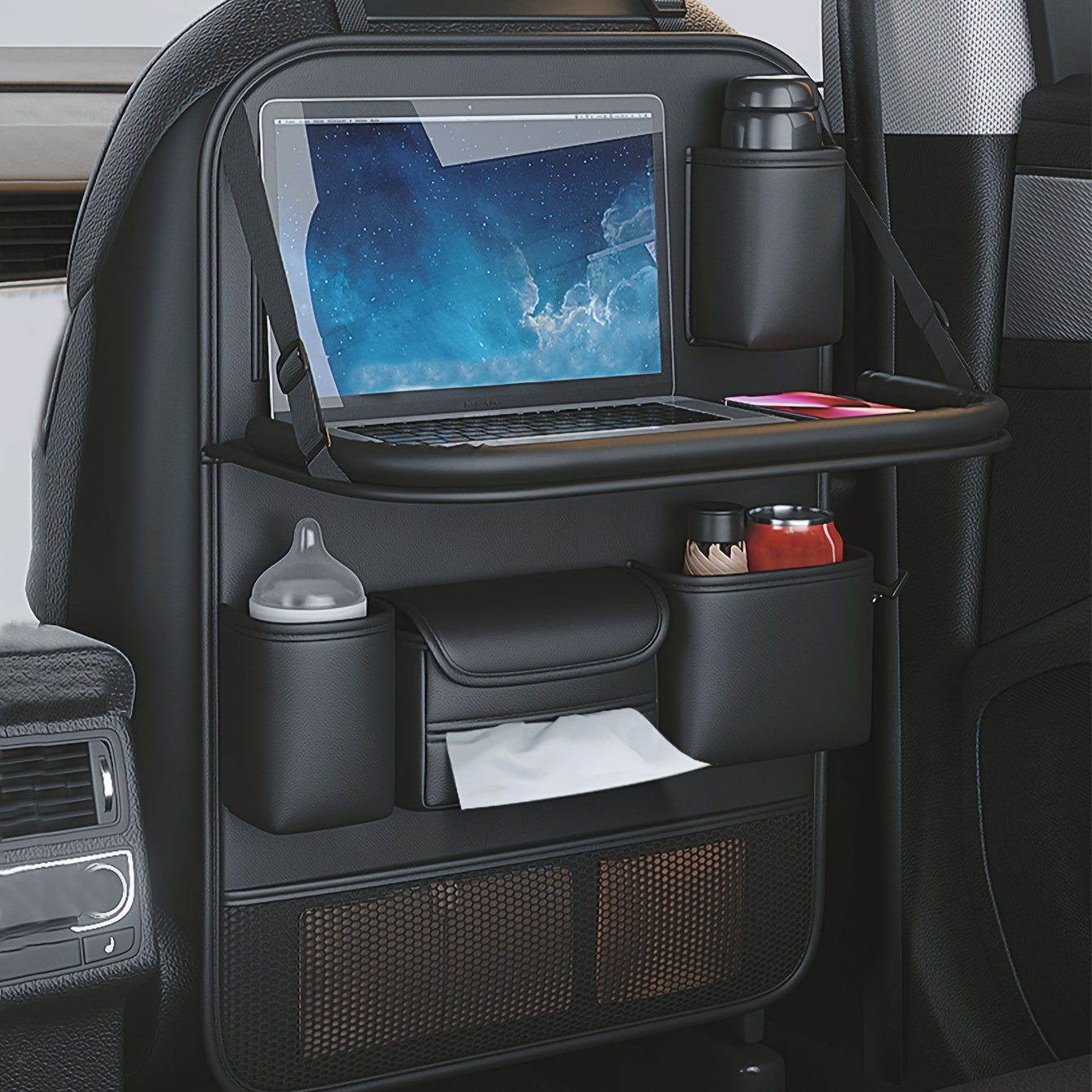 Multi-Pocket Car Seat Back Sto - Leather Workbench recension och pris