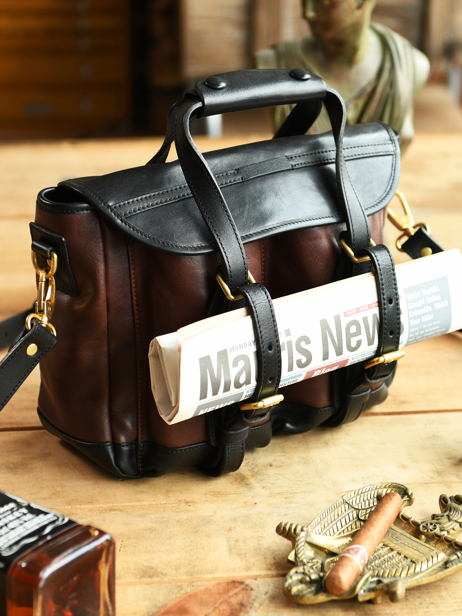 Vintage high quality first lay - Leather Work Handbag recension och pris