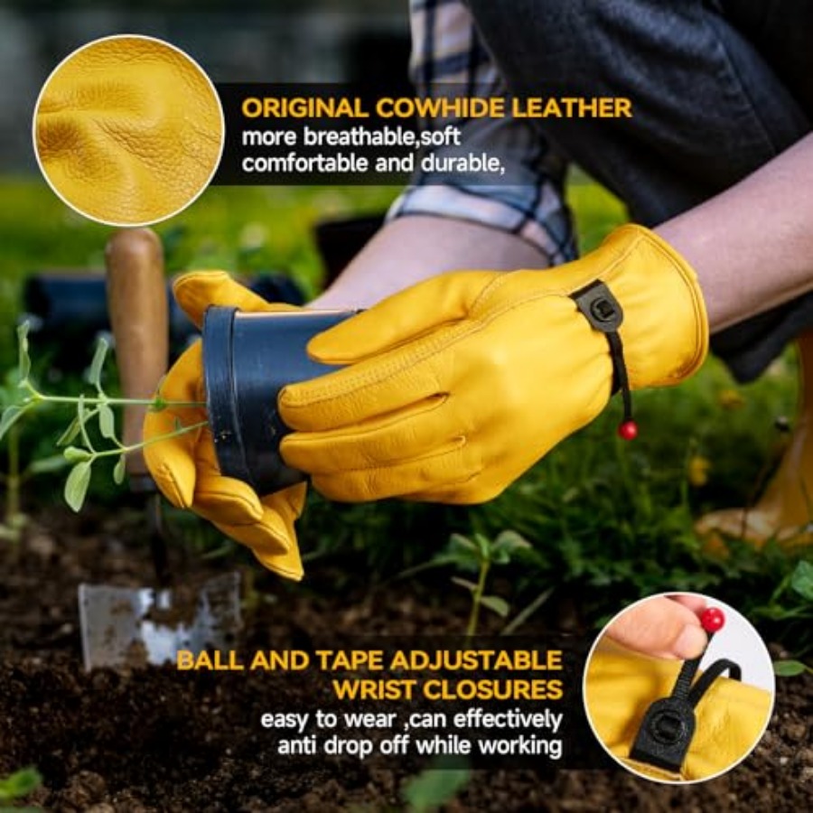 Leather Work Gloves for Men, 3 - Leveling Leatherworking recension och pris