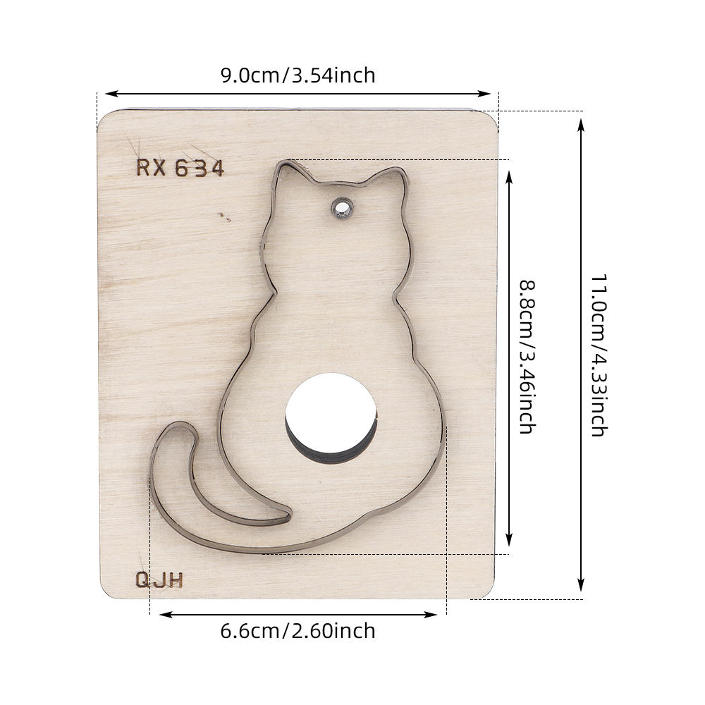 1Pcs Cat Shaped Punch Template - Leatherwork Templates recension och pris