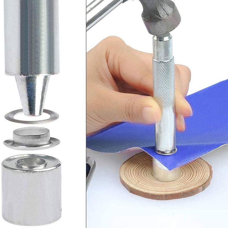 Eyelet Pliers Tool Kit with 50 - Leatherwork Eyelets recension och pris
