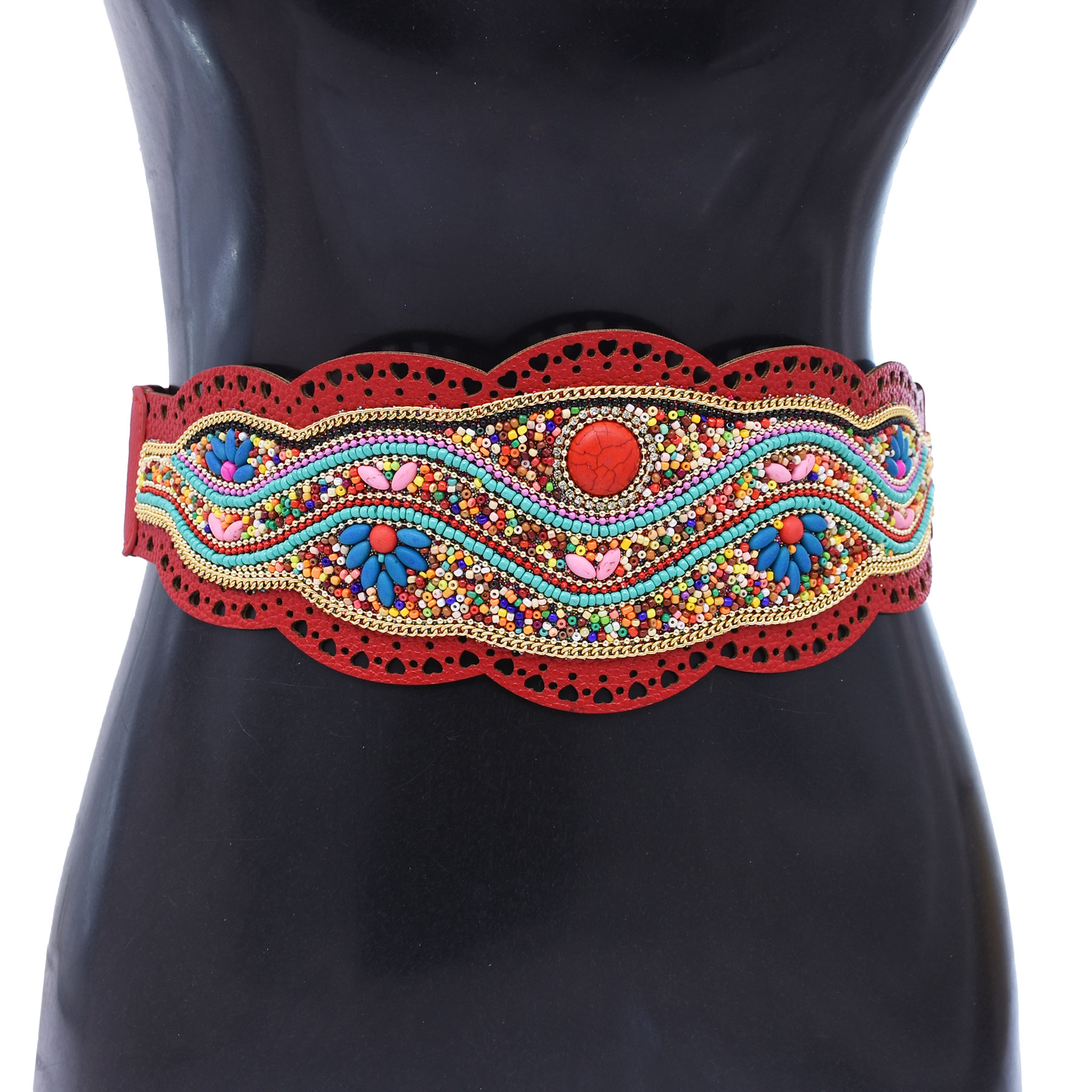 Colorful Rice Beads Waist Belt - Leatherwork Jewelry recension och pris