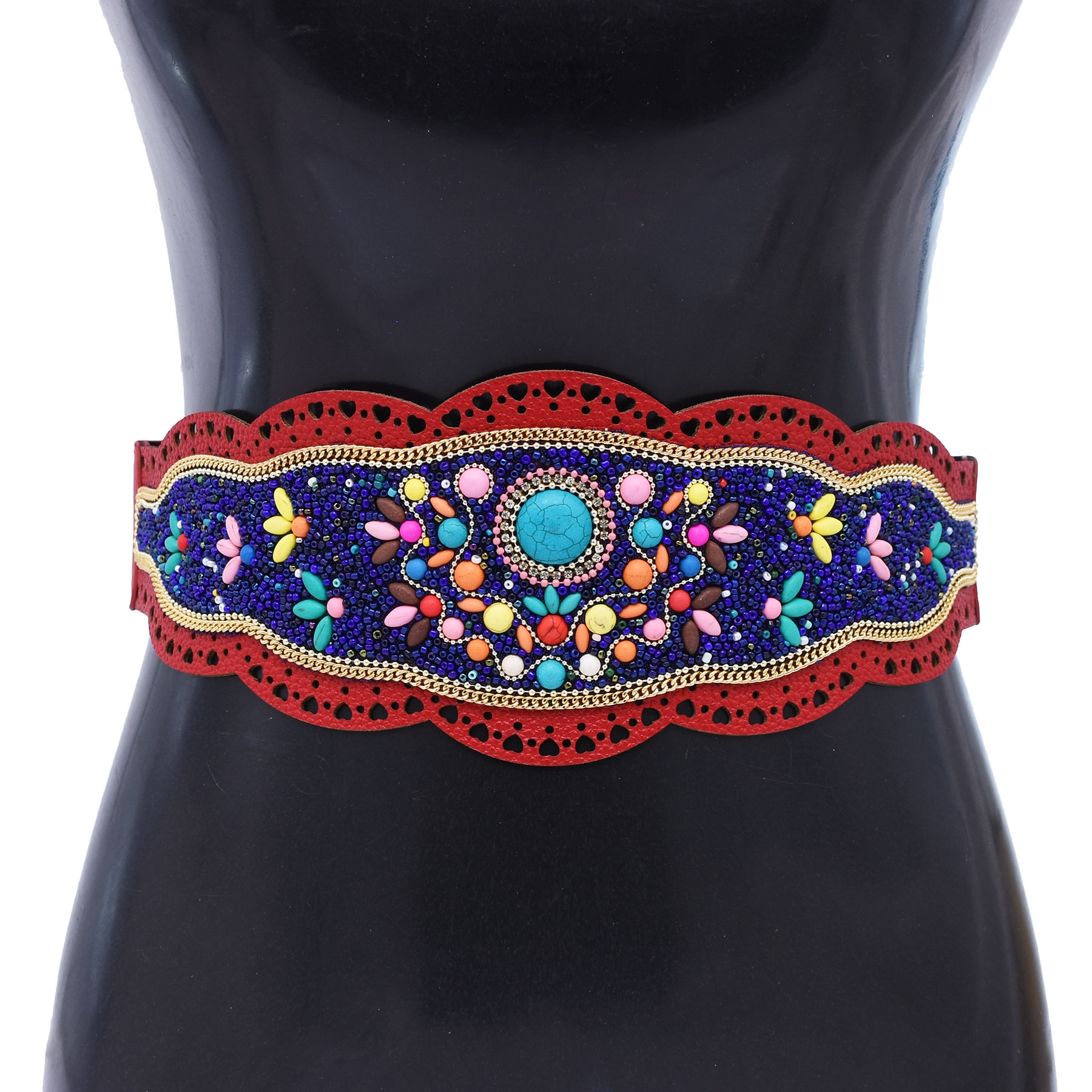 Colorful Rice Beads Waist Belt - Leatherwork Jewelry recension och pris