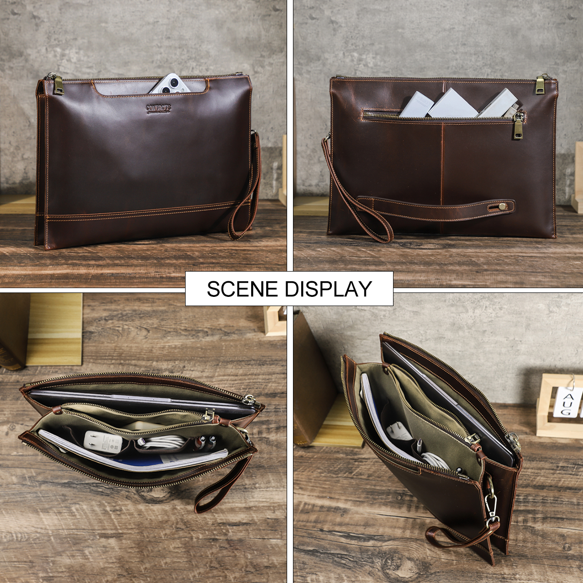 CONTACT'S Genuine Leather Lapt - Leather Work Folio recension och pris