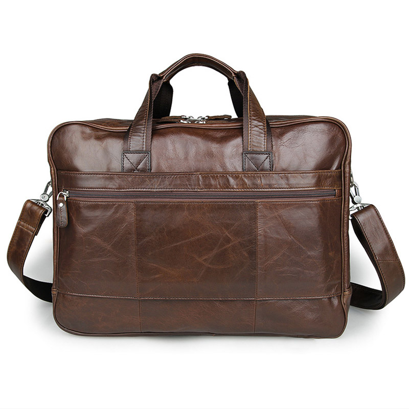 LACHIOUR Genuine Leather Men B - Leather Work Handbag recension och pris