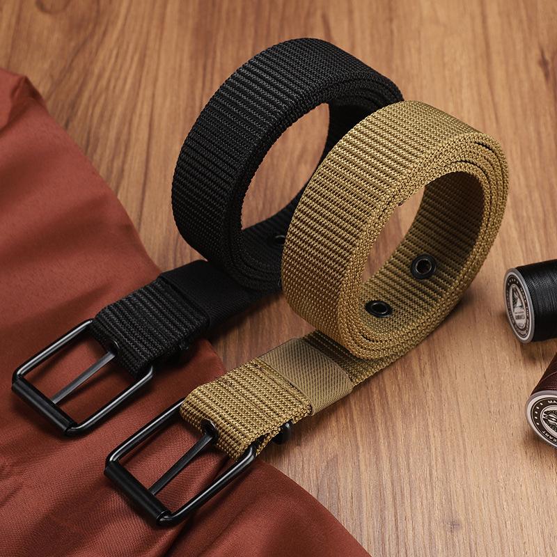 Men's Belt Porous Canvas Pin B - Leatherwork Eyelets recension och pris