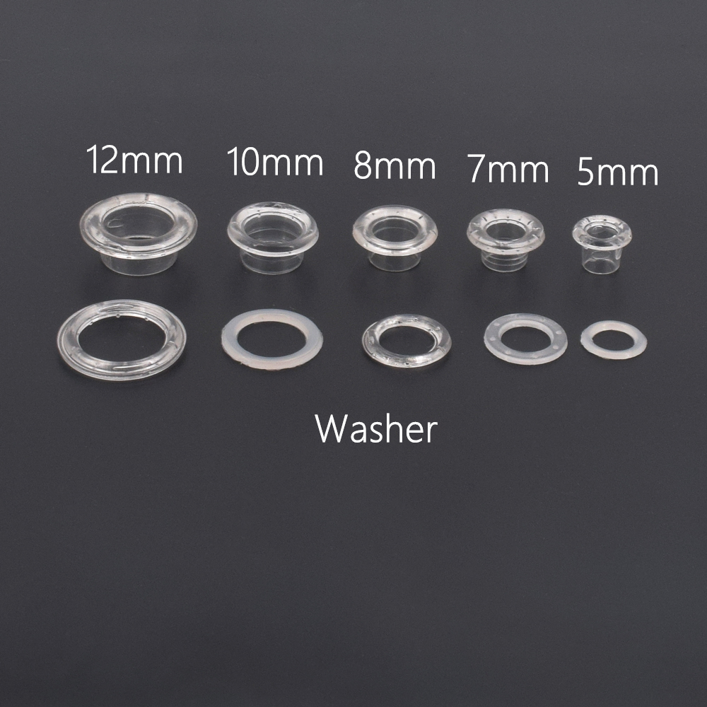 100 Sets White Clear Black Pla - Leatherwork Eyelets recension och pris