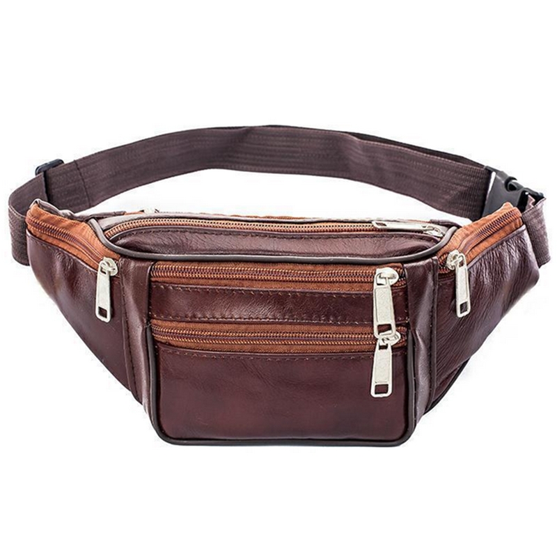 Leather Men Waist Chest Bag Th - Leatherwork Fasteners recension och pris